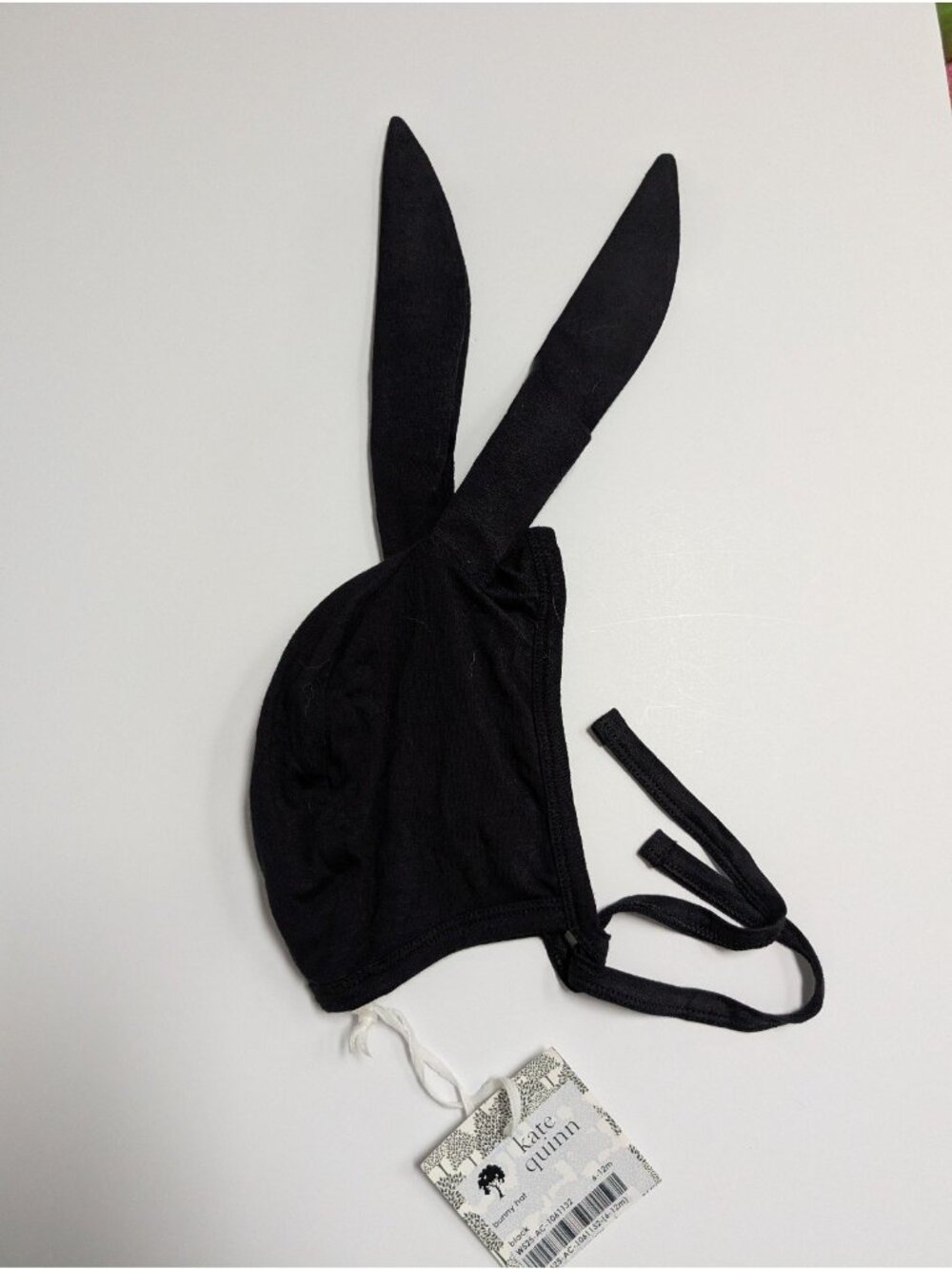 Black Bunny Hat Kate Quinn Bamboo Bunny Ears Baby Bonnet 6-12